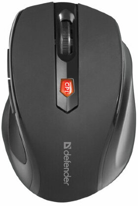 Мышь беспроводная DEFENDER Ultra MM-315, USB, 5 кнопок + 1 колесо-кнопка, оптическая, черная, 52315