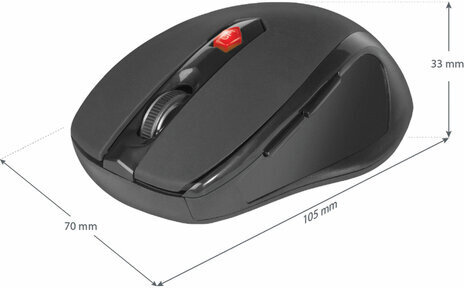 Мышь беспроводная DEFENDER Ultra MM-315, USB, 5 кнопок + 1 колесо-кнопка, оптическая, черная, 52315