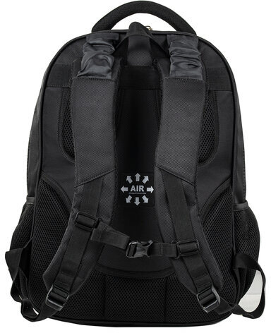 Рюкзак BRAUBERG "Flagman", размер 46х35х25 см, 35 л, ткань, черно-красный, 224454