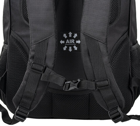 Рюкзак BRAUBERG "Flagman", размер 46х35х25 см, 35 л, ткань, черно-красный, 224454