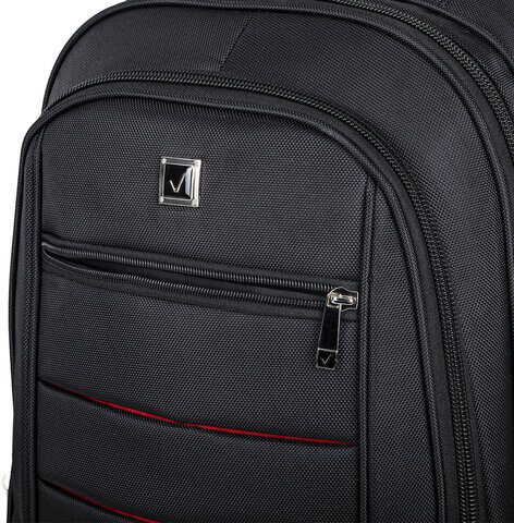 Рюкзак BRAUBERG "Flagman", размер 46х35х25 см, 35 л, ткань, черно-красный, 224454