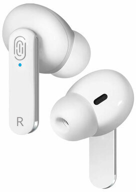 Наушники с микрофоном (гарнитура) DEFENDER TWINS 903, Bluetooth, беспроводные, белые, 63903