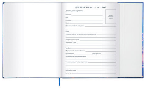 Дневник 1-11 класс 48 л., твердый, BRAUBERG, матовая ламинация, магнитный клапан, закладка-ляссе, с подсказом, "Magic", 107243