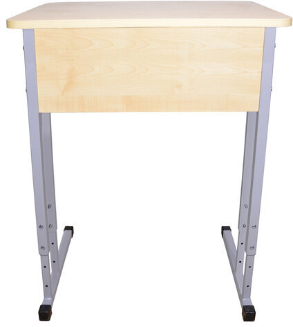 Стол-парта 1-местный регулируемый "Умник", 600х500х520-640 мм, рост 2-4, серый каркас, ЛДСП клён