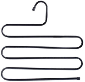 Вешалка для брюк и одежды &quot;ЗМЕЙКА&quot;, 5 секций, размер 34х36 см, черная, BRABIX, 608463