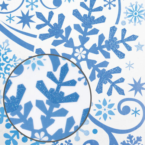 Украшение для окон и стекла ЗОЛОТАЯ СКАЗКА "Узоры на окне 3", 30х38 см, ПВХ, 591217