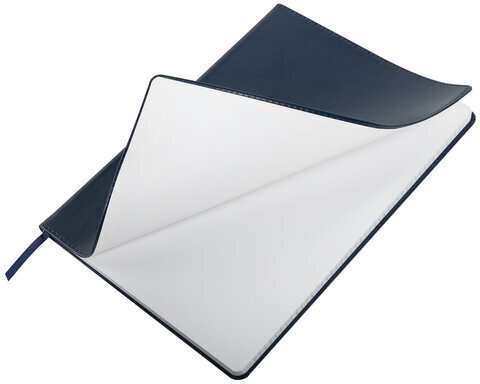 Тетрадь БОЛЬШОЙ ФОРМАТ (200x252 мм) В5, BRAUBERG "Metropolis Extra", под кожу, клетка, 80 л., синий, 111049