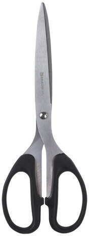 Ножницы BRAUBERG "Classic", 210 мм, чёрные, классической формы, 2-х сторонняя заточка, 230935