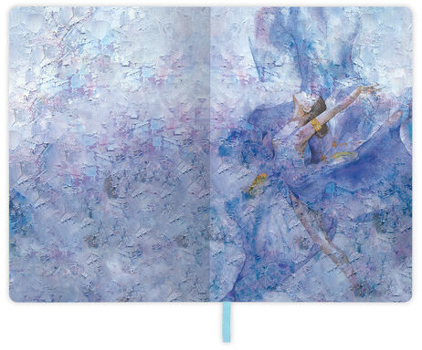 Блокнот А5 (143x210 мм), BRAUBERG VISTA "Ballet", под кожу, гибкий, 80 л., 112066