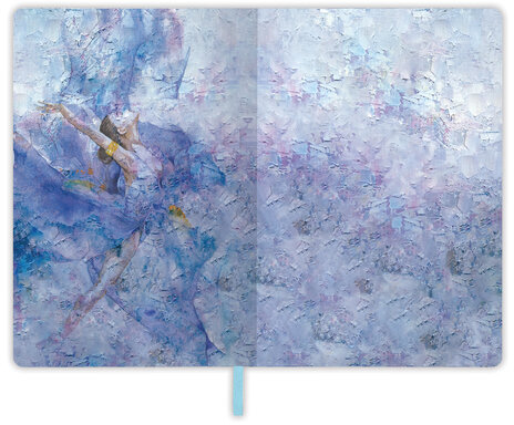 Блокнот А5 (143x210 мм), BRAUBERG VISTA "Ballet", под кожу, гибкий, 80 л., 112066