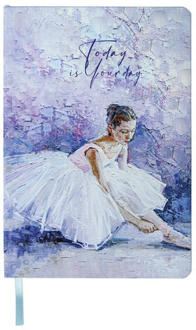 Блокнот А5 (143x210 мм), BRAUBERG VISTA "Ballet", под кожу, гибкий, 80 л., 112066