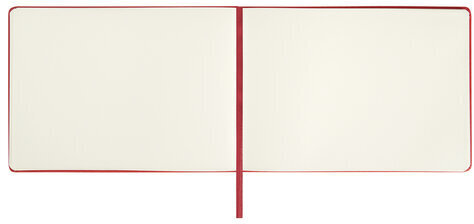 Скетчбук, слоновая кость 140 г/м2 210х148 мм, 80 л., КОЖЗАМ, резинка, BRAUBERG ART CLASSIC, красный, 113197