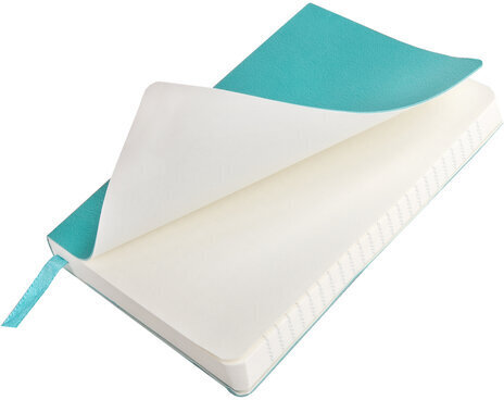 Блокнот МАЛЫЙ ФОРМАТ (100x150 мм) А6, BRAUBERG "Metropolis Ultra", под кожу, 80 л., клетка, бирюзовый, 113323