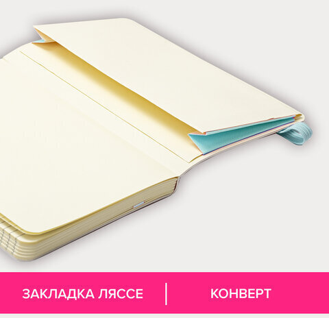 Блокнот МАЛЫЙ ФОРМАТ (100x150 мм) А6, BRAUBERG "Metropolis Ultra", под кожу, 80 л., клетка, бирюзовый, 113323