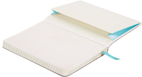 Блокнот МАЛЫЙ ФОРМАТ (100x150 мм) А6, BRAUBERG "Metropolis Ultra", под кожу, 80 л., клетка, бирюзовый, 113323