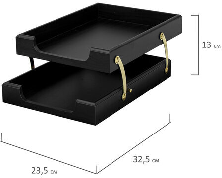 Набор настольный BESTAR "Titan" из дерева, 8 предметов, цвет "черное дерево", 237217
