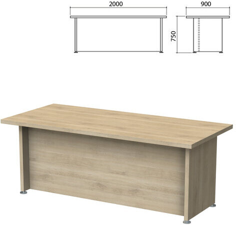 Стол письменный "Приоритет" 2000х900х750 мм, кронберг (КОМПЛЕКТ)