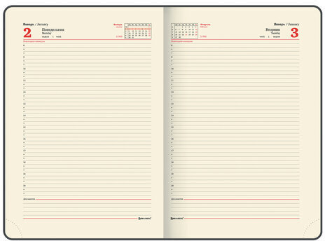 Ежедневник датированный 2023 БОЛЬШОЙ ФОРМАТ 210х297 мм А4, BRAUBERG "Iguana", красный, 113912