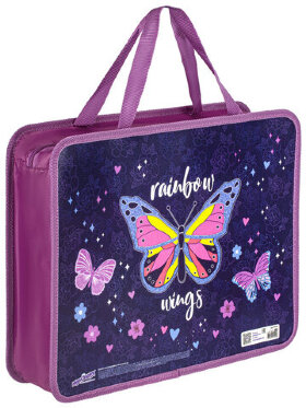 Папка на молнии с ручками ЮНЛАНДИЯ А4, 1 отделение, пластик, ширина 80 мм, &quot;Dreams&quot;, 270116