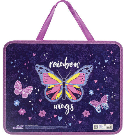 Папка на молнии с ручками ЮНЛАНДИЯ А4, 1 отделение, пластик, ширина 80 мм, "Dreams", 270116