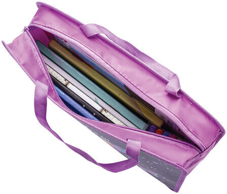 Папка на молнии с ручками ЮНЛАНДИЯ А4, 1 отделение, пластик, ширина 80 мм, "Dreams", 270116