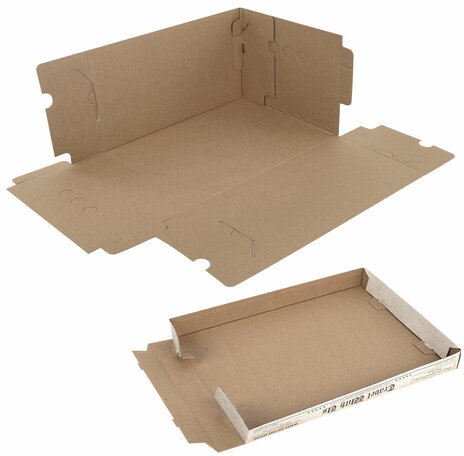 Короб для хранения из плотного микрогофрокартона 330х250х185 мм, КОМПЛЕКТ 4 шт., BRAUBERG HOME "Газета", 271814