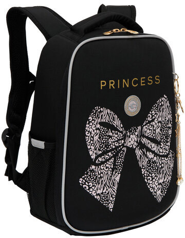 Ранец GRIZZLY анатомическая спинка, облегченный, для девочек, PRINCESS, 37х26х16 см, RAw-396-7/3