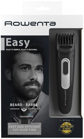 Триммер для бороды ROWENTA TN2801F4, 11 установок длины, 0.5-10 мм, 1 насадка, беспроводной, черный, 1830008212