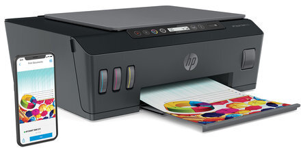 МФУ струйное HP Smart Tank 515 "3 в 1" А4, 11 стр./мин, 4800х1200, Wi-Fi, Bluetooth, сетевая карта, СНПЧ, 1TJ09A