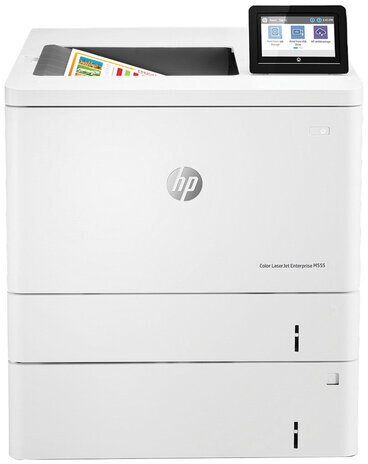 Принтер лазерный ЦВЕТНОЙ HP Color LaserJet M555x, А4, 38 стр./мин, 80000 стр./мес., ДУПЛЕКС, Wi-Fi, сетевая карта, 7ZU79A
