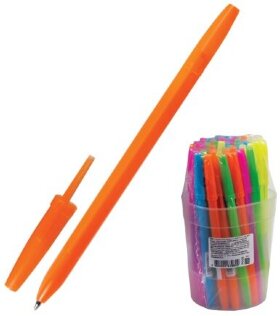 Ручка шариковая &quot;Оптима&quot;, СИНЯЯ, корпус неоновый ассорти, узел 1 мм, линия письма 0,7 мм, РО10