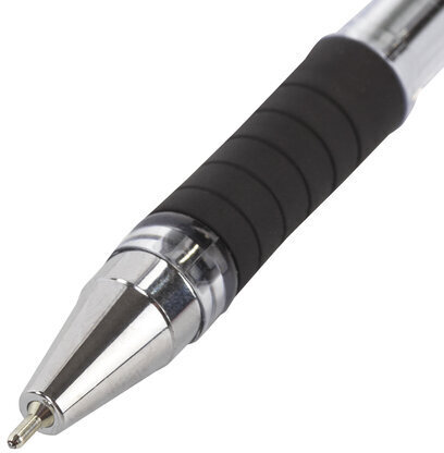 Ручка шариковая масляная с грипом BRAUBERG "Model-XL" ORIGINAL, ЧЕРНАЯ, узел 0,7 мм, линия письма 0,35 мм, 143243