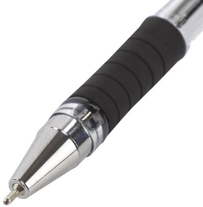 Ручка шариковая масляная с грипом BRAUBERG "Model-XL" ORIGINAL, ЧЕРНАЯ, узел 0,7 мм, линия письма 0,35 мм, 143243