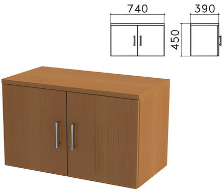 Шкаф-антресоль "Монолит", 740х390х450 мм, цвет орех гварнери, АМ01.3