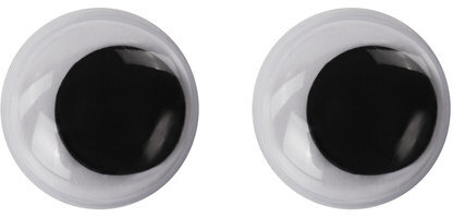 Глазки для творчества пришивные, вращающиеся, черно-белые, 15 мм, 20 шт., ОСТРОВ СОКРОВИЩ, 661383