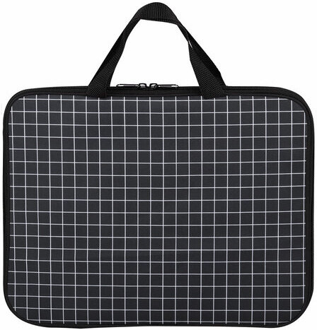 Папка на молнии с ручками BRAUBERG А4, 1 отделение, полиэстер, 20 мм, "Checkered", 272173