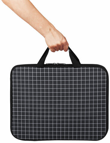 Папка на молнии с ручками BRAUBERG А4, 1 отделение, полиэстер, 20 мм, "Checkered", 272173