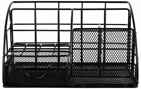 Органайзер для косметики и мелочей металлический 5 секций, MONTE VITA, 140х220х127 мм, чёрный, 272478