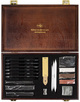 Набор графических материалов ГАММА&quot;Студия&quot;, 31 предметов, в деревянном коробе, 0909214