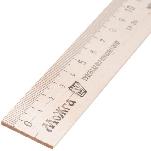 Линейка деревянная, 15 см, С03