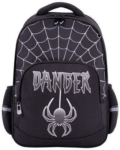Рюкзак BRAUBERG SOFT, 2 отделения, 3 кармана, "Dangerous spider", СВЕТЯЩИЙСЯ, 40х31х15 см, 270612