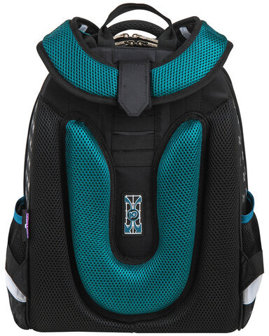 Ранец ЮНЛАНДИЯ EXTRA с дополнительным объемом, 2 отделения, "Black ninja", 38x29x18 см, 271380