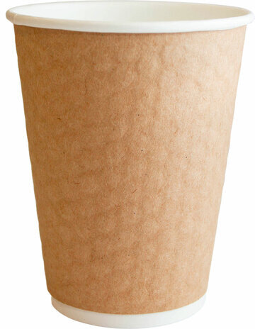 Стакан одноразовый бумажный 300/410 мл, КОМПЛЕКТ 20 шт., двухслойный с конгревом "Соты" КРАФТ ПАПЕРСКОП, 325006