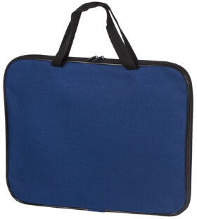 Папка на молнии с ручками А4, синяя, 350х270 мм, 221434