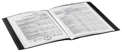 Папка 40 вкладышей BRAUBERG "Contract", черная, вкладыши-антиблик, 0,7 мм, бизнес-класс, 221776