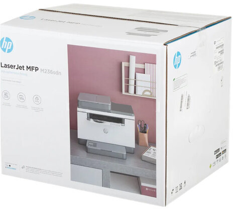 МФУ лазерное HP LaserJet M236sdn "3 в 1", А4, 29 стр./мин, 20000 стр./мес., ДУПЛЕКС, АПД, сетевая карта, 9YG08A