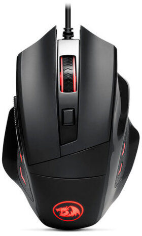 Мышь проводная игровая REDRAGON Phaser, USB, 5 кнопок + 1 колесо-кнопка, оптическая, черная, 75169