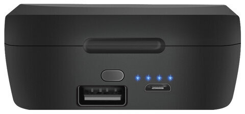 Наушники с микрофоном (гарнитура) DEFENDER TWINS 639, Bluetooth, беспроводные, черные, 63639