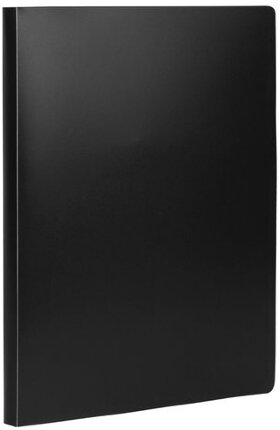 Папка на 2 кольцах STAFF, 21 мм, черная, до 170 листов, 0,5 мм, 225717