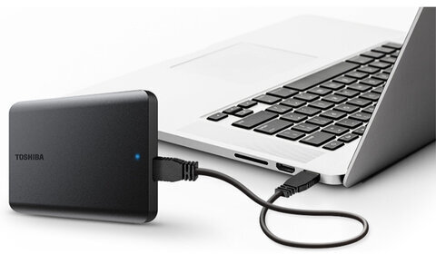 Внешний жесткий диск TOSHIBA Canvio Basics 1 TB, 2,5", USB 3.2, черный, HDTB510EK3AA